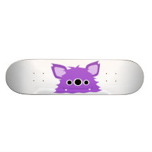Purple Three Eyed Monster Skateboard