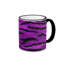 purple tiger print mug