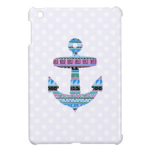 Purple Tribal Anchor and polka dots