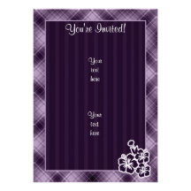 Purple Tropical Flowers Personalised Announcement
