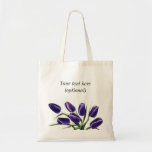 Purple tulip tote bag