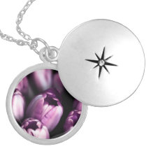 Purple Tulips Locket