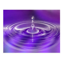 Purple Water Drop Post Cards