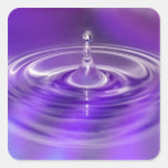 Purple Water Drop Square Sticker
