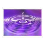 Purple Water Drop Stretched Canvas Prints