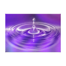 Purple Water Drop Stretched Canvas Prints