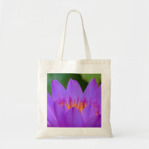 Purple Water Lily Flower Blossom Bag