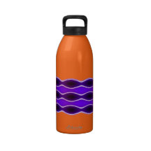 Purple Waves Reusable Water Bottle
