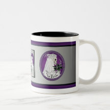 Purple Wedding Skulls Mugs
