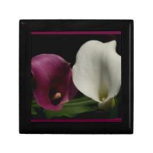 Purple White Callas Jewelry Box