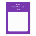 Purple with white area and text postcards