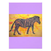 purple zebra invitations