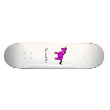 Purple zebra custom skate board