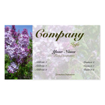 Purplke Lilacs in Bloom-custom colour Business Card Templates