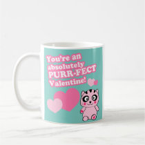 Purr-fect Valentine -valentine's day mugs mugs