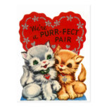Purrfect Pair Kitty Valentine Postcards