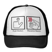 Push Button, Receive Bacon - Bacon Dispenser Hats