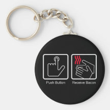 Push Button, Receive Bacon - Bacon Dispenser Key Chain