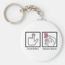Push Button, Receive Bacon - Bacon Dispenser Keychain