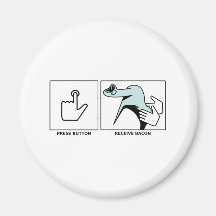 Push Button, Receive Bacon Fridge Magnets