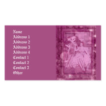 Puss in Pink Boots Business Card Templates