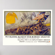Put fighting blood in your business poster