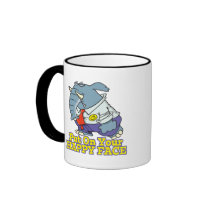 put on your happy face facade elephant coffee mugs