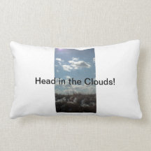 Put your head in the clouds throw pillow