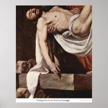 Putting Christ In the Tomb by Caravaggio Print