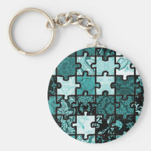 Puzzle Patchwork Key Chains