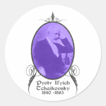 Pyotr Il'yich Tchaikovsky Round Stickers