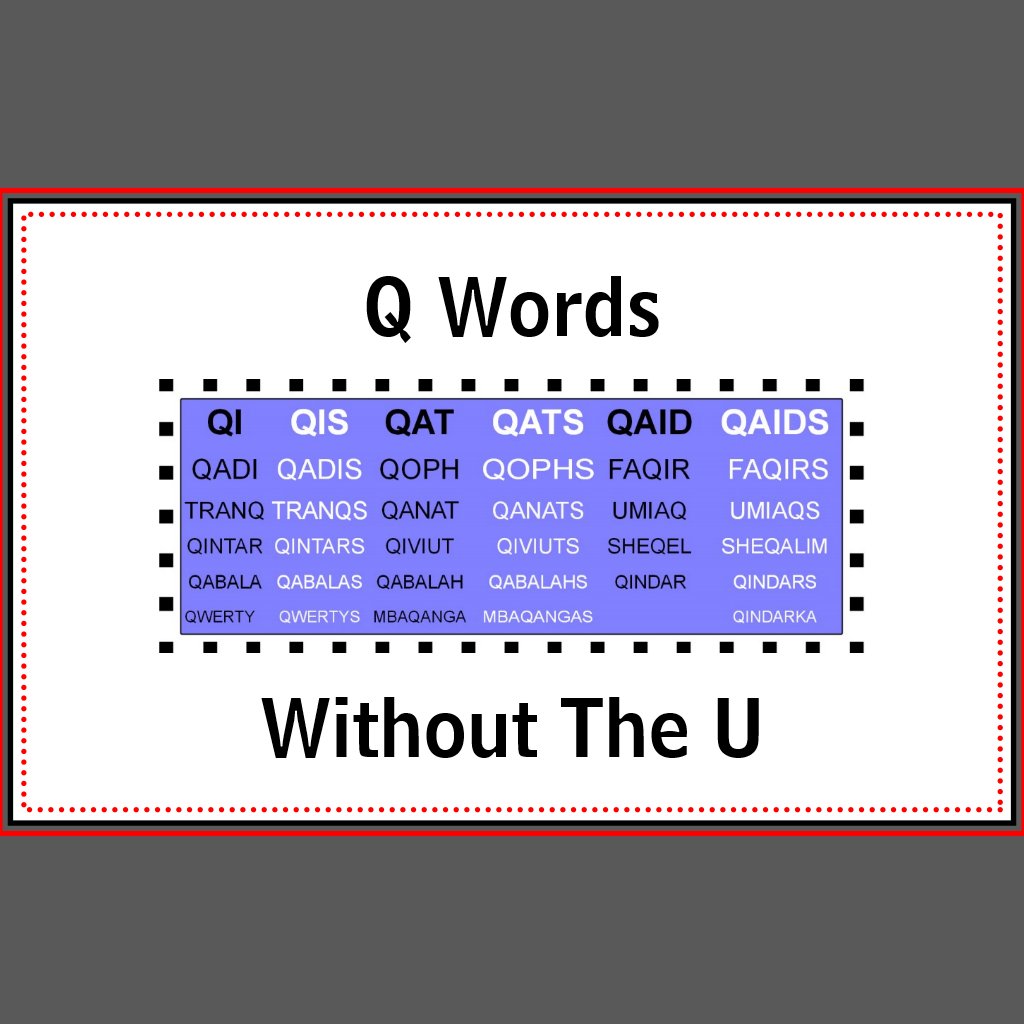 q words without u q words without u