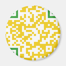 QR-Code-Brasil Refrigerator Magnet