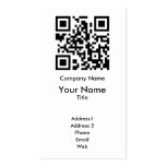 QR Code Business Card Template - Vertical