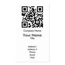 QR Code Business Card Template - Vertical