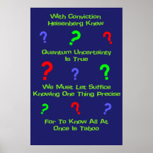 Quantum Uncertainty Limerick Posters