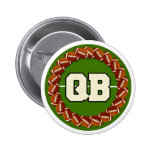 Quarterback Football Circle Pinback Buttons