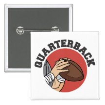 Quarterback Football T-shirts and Gifts Button