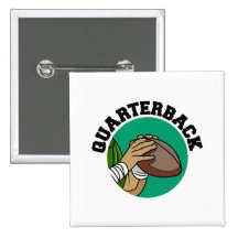 Quarterback Pinback Button