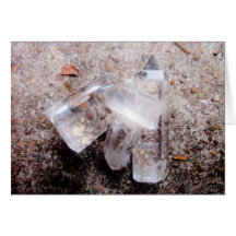 Quartz crystal points card