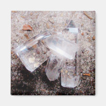 Quartz crystal points magnet