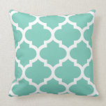 Quatrefoil Pillow in Turquoise