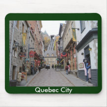 Quebec City Street Mouse Pads