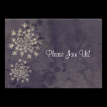 Queen Anne's Lace Purple Wedding Invitation invitations