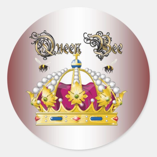Queen Bee #2 Round Stickers