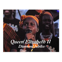 Queen Elizabeth Diamond Jubilee concert postcard