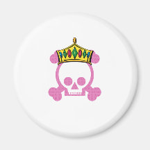 Queen King Skull Refrigerator Magnets