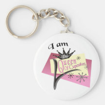 Queen Of Cupcakes Keychain
