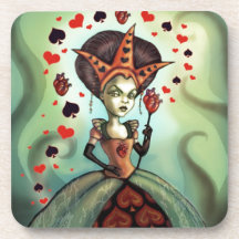 Queen of Hearts Beverage Coasters