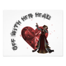 Queen Of Hearts - Off With Her Head Personalized Invitation